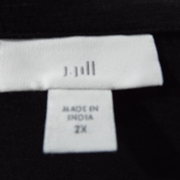 J. Jill Black Long Sleeve Scoop Neckline Layering Tee Neutral Lightweight Sz 2X - Picture 9 of 9